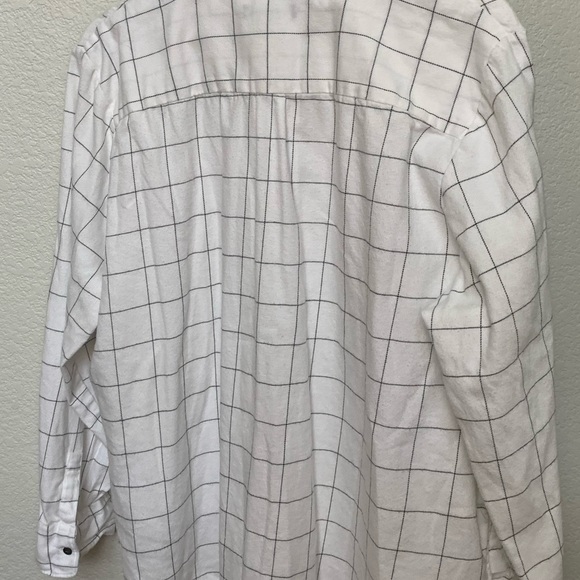 MADEWELL Flanne Tie-Neck Shirt in Window Pain - Picture 7 of 9